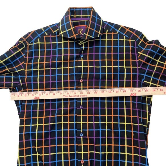 Robert Louis Downtown Colorful Patterned Men's Button Down Small - Picture 5 of 6
